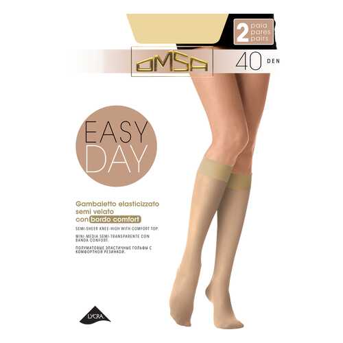 Гольфы женские Omsa 4062OM_caramello бежевые M/L в Tom Tailor
