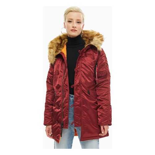 Парка женская Alpha Industries 113007 бордовая S в Tom Tailor
